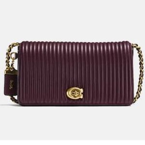 Coach Quilted Dinky in Oxblood